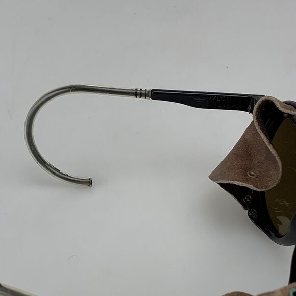 Style Eyes Sunglasses Vintage Mirrored Aviators Leather Blinders France RARE main image 4